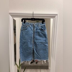 Topshop Moto Blue Denim Skirt